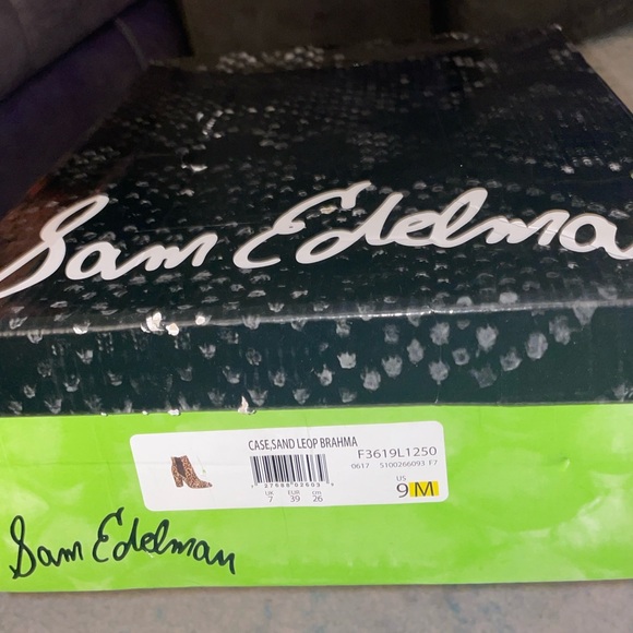 Sam Edelman Leopard Boots Women’s Size 9 pony Hair Ankle Booties animal print - Picture 8 of 12